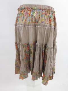 You are bidding on a SOYA Multicolored Floral Draw String Tiered Skirt 