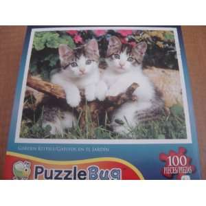  Puzzlebug 100 Piece Puzzle   Garden Kitties Toys & Games