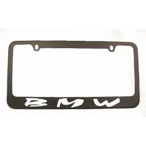  BMW Black Metal License Plate Frame with 2 free caps 