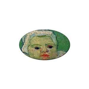  The Baby Marcelle Roulin By Vincent Van Gogh Oval Sticker 
