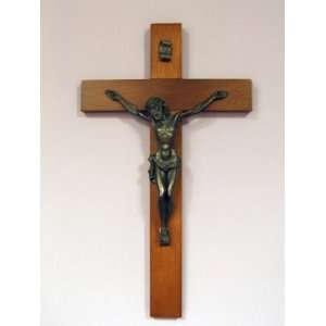  Bronzed Alabaster Crucifix