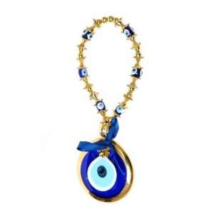    Evil Eye Charm with Gold Color Metal Cover