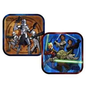  Star Wars   The Clone Wars Lunch Plates 8ct Toys & Games