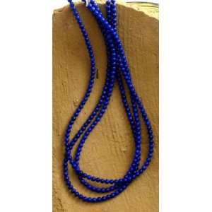  GEM GRADE AFGHANI 4mm LAPIS ROUND BEADS~ 