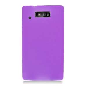  Solid Purple Silicone Skin Gel Cover Case For Motorola 