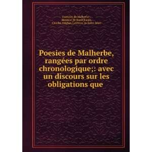  Poesies de Malherbe, rangÃ©es par ordre chronologique 