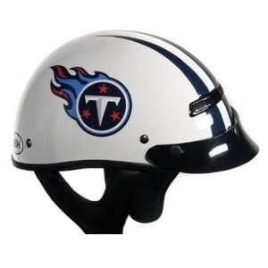 Brogies Bikewear NFL Tennessee Titans Motorcycle Half Helmet (White 