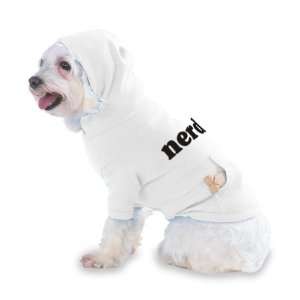  nerd Hooded T Shirt for Dog or Cat LARGE   WHITE Pet 
