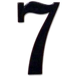 Fancy Black Reflective Mailbox or House Number   7   Size 3   (select 