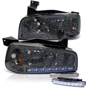 Eautolight 06 10 Dodge Charger 1pc 2in1 LED Smoked Head Lights + LED 