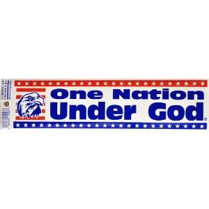  One Nation Under God Patriotic Bumper Sticker Everything 
