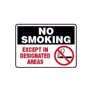  NO SMOKING EXCEPT IN DESIGNATED AREAS (W/GRAPHIC) 10 x 14 
