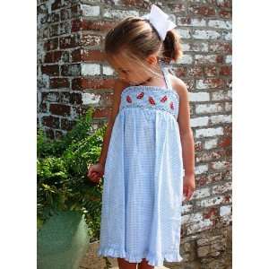  watermelon smocked sundress