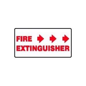  FIRE EXTINGUISHER (ARROW RIGHT) 7 x 14 Plastic Sign 