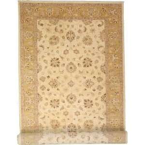  67 x 179 Ivory Hand Knotted Wool Ziegler Runner Rug 