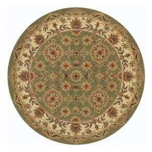  LR Resources Shapes LR10564 Green Ivory 8 Round Area Rug 