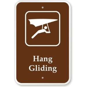  Hang Gliding (with Graphic) Engineer Grade Sign, 18 x 12 