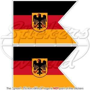 GERMANY German Naval Ensign, Navy Flag 3 (75mm) Vinyl Bumper Stickers 