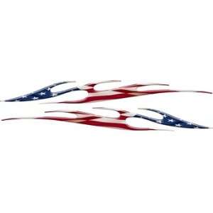 American Flag Thin Stripe Flames for Car, Truck, Motorcycle or ATV   8 