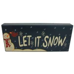  Wooden Snowman Let It Snow Decor Case Pack 6   754859 