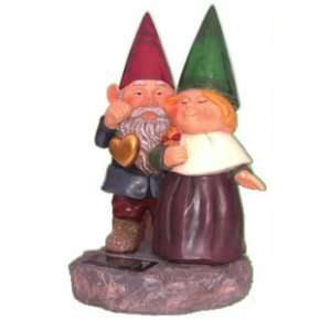 Solar Powered nomes holding hearts and flower Solar Light 