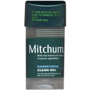 Mitchum Clear Gel Antiperspirant & Deodorant for Men Rainstorm 2.25 oz 