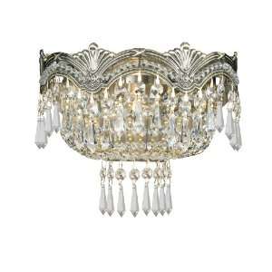  Crystorama 1480 HB CL MWP Majestic Wall Sconce in Historic 