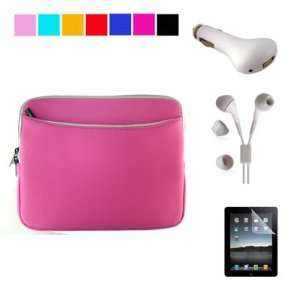   + White Headset + iPad USB Car Charger (Black Pink) Electronics