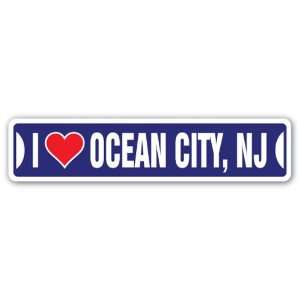 LOVE OCEAN CITY NJ Street Sign beach summertime summer boardwalk 