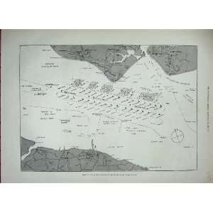  1887 Map Plan QueenS Jubilee Naval Review Spithead