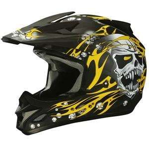  AFX Youth FX 18Y Skull Helmet   Youth Small/Yellow Skull 