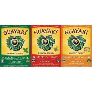 Guayakí Orange Blossom Yerba Mate, Red Tea with Mate & Magical Mint 