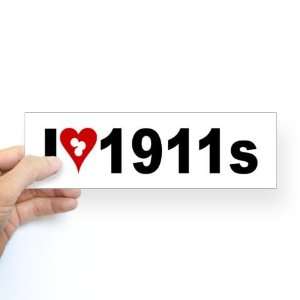  I heart w/target holes 1911s Sticker Bumper Military 