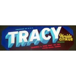  Where are You? Tracy Crate Label, 1950s 