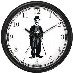 Silent Film Comedian Wall Clock by WatchBuddy Timepieces (Slate Blue 