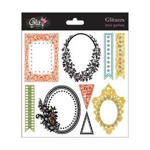 Glitz Design Love Games Glitzers Transparent Stickers W 