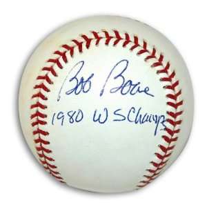   Bob Boone MLB Baseball inscribed 1980 WS Champs