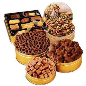 Festive 5 Tin Snack Feast Gift Set  Grocery & Gourmet Food
