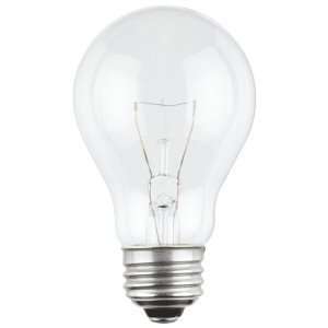   Incandescent Light Bulb, Clear Finish, Average Rated Life 1,500 hrs