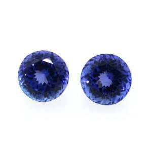  BT7A 1135 7.1X7.1mm Rd Tanzanite Gemstone Pair