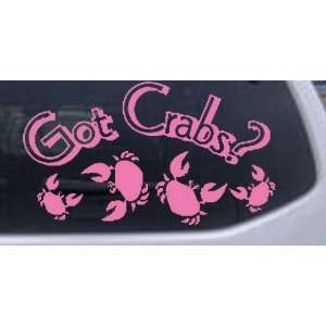 Got Crabs Funny Car Window Wall Laptop Decal Sticker    Pink 24in X 13 