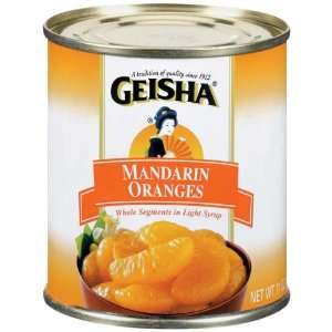 Geisha Mandarin Oranges Whole Segments in Light Syrup   24 Pack
