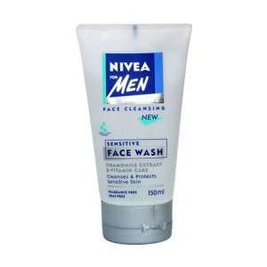  Nivea Mens Face Wash Sens Skin Size 5 OZ Beauty