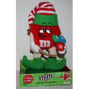  M & M Musical Animation 16 Elf with Walking Stick Plays 