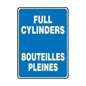 FULL CYLINDERS (BILINGUAL FRENCH) Sign   20 x 14 Adhesive Vinyl
