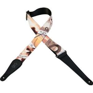   guitar strap sublimation printed with popular song lyric design   IN