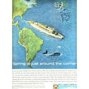  1962 Moore McCormick Cruises to South America Ad 