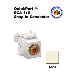 Leviton AC735 RYS Acenti RCA 110 QuickPort Snap In Connector   Sand