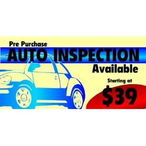  3x6 Vinyl Banner   Auto Inspection Pre Purchase 
