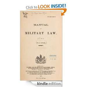 Manual of military law War Office  Kindle Store